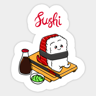 Happy Tuna Sushi Sticker